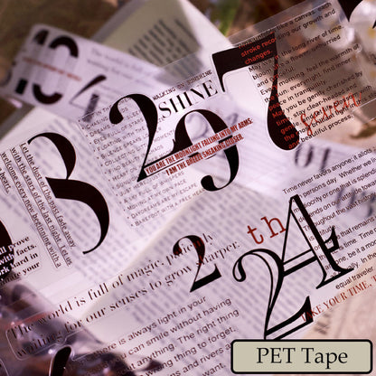 Whole Roll 5cm*5m Figure Saying Die Cutting Washi/PET Tape