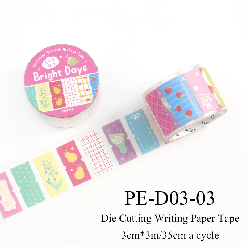 Warm Light Mark series Die Cutting Writing Paper Tape