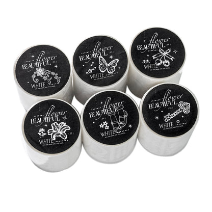 White Tea Blossom Dream Series Die Cutting Flash Sand PET Tape featuring dream, tea, and white designs for journaling, scrapbooking and collage