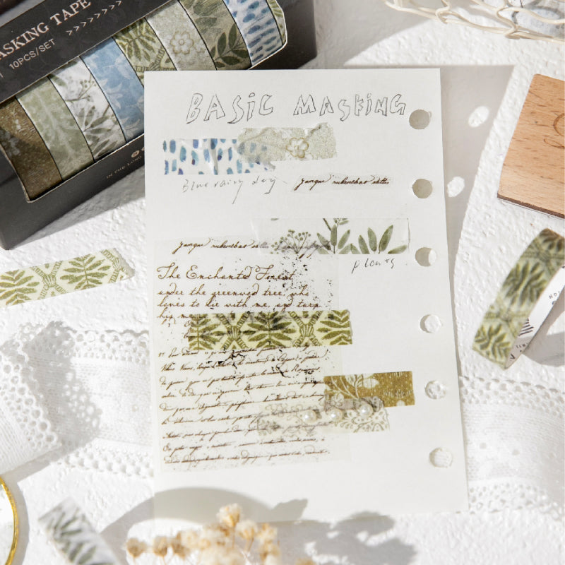 Basic Life Series Washi Tape Set for journaling, scrapbooking and collage