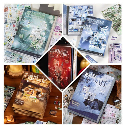 Flowers Hidden in the Mist Sticker Book