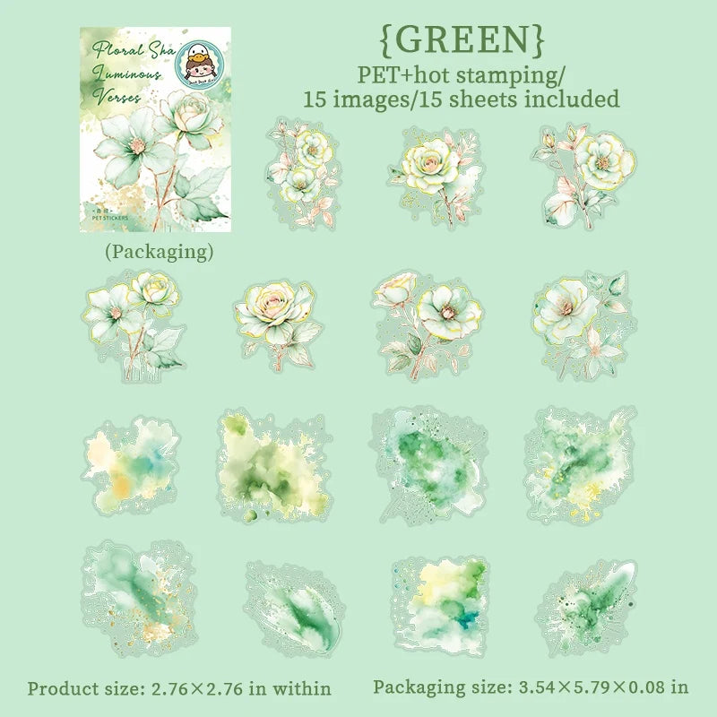 Gilded Floral PET Sticker Tape