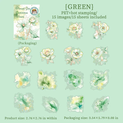 Gilded Floral PET Sticker Tape