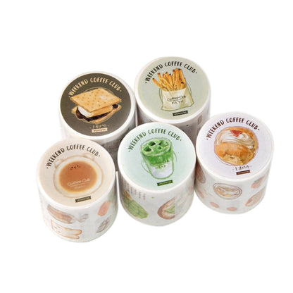 Weekend Coffee Club Series Die Cutting Washi Tape for journaling, scrapbooking and collage