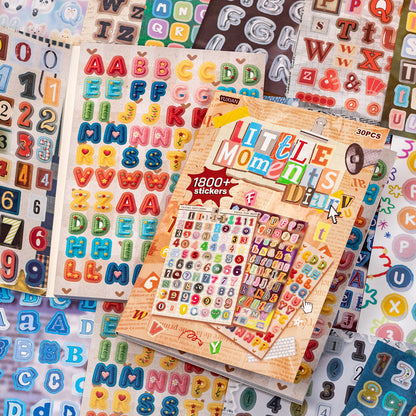 Little Moments Diary Series Sticker Book featuring book designs for journaling, scrapbooking and collage