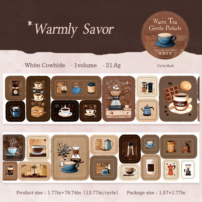 Warm Tea Gentle Prelude Series Die Cutting Kraft Paper Tape
