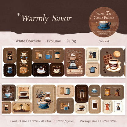 Warm Tea Gentle Prelude Series Die Cutting Kraft Paper Tape