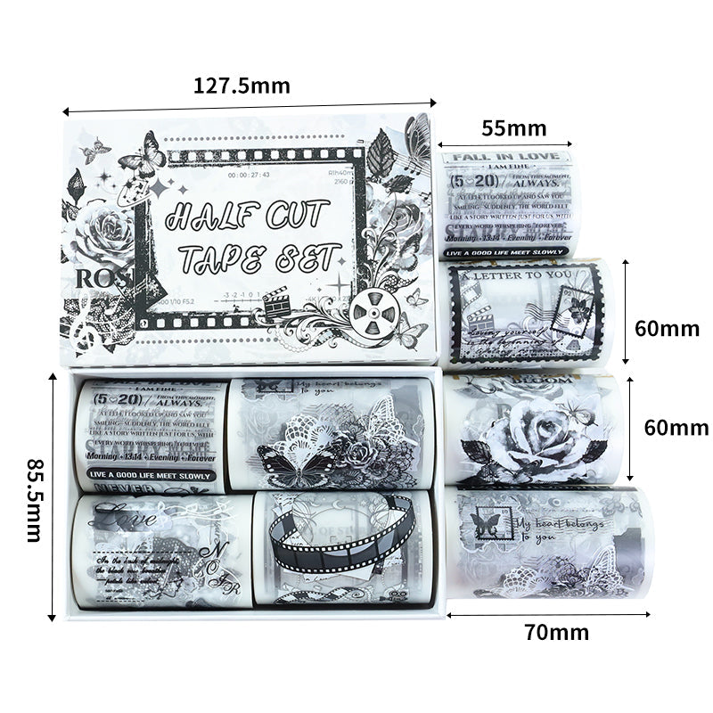 Patterned Vintage Tape Set featuring vintage designs for journaling, scrapbooking and collage