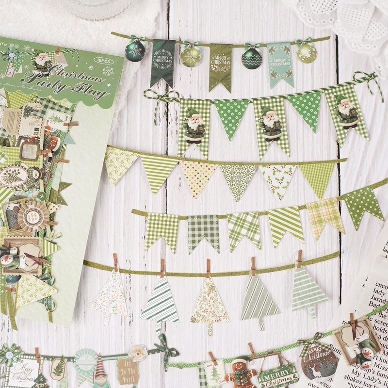 Christmas Flags Series Sticker for journaling, scrapbooking and collage