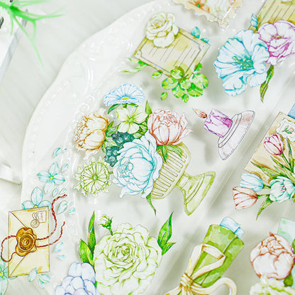 Spring time Shell Light PET Tape featuring spring, and light designs for journaling, scrapbooking and collage