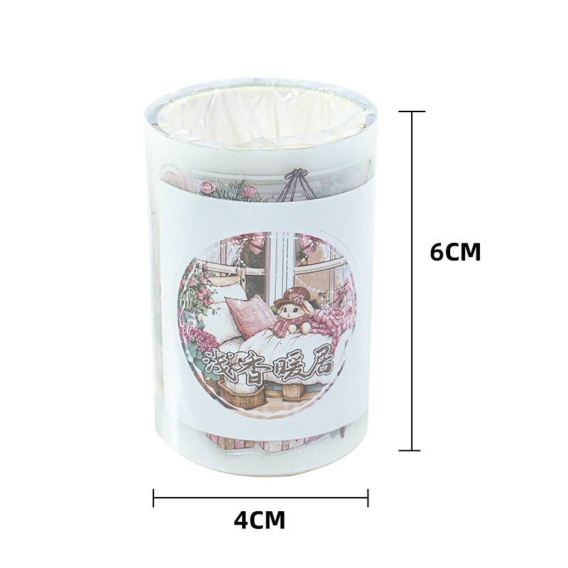 Warm Home Die Cutting Fog PET Tape featuring home designs for journaling, scrapbooking and collage
