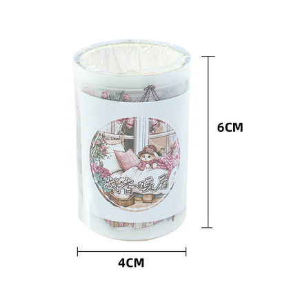 Warm Home Die Cutting Fog PET Tape featuring home designs for journaling, scrapbooking and collage