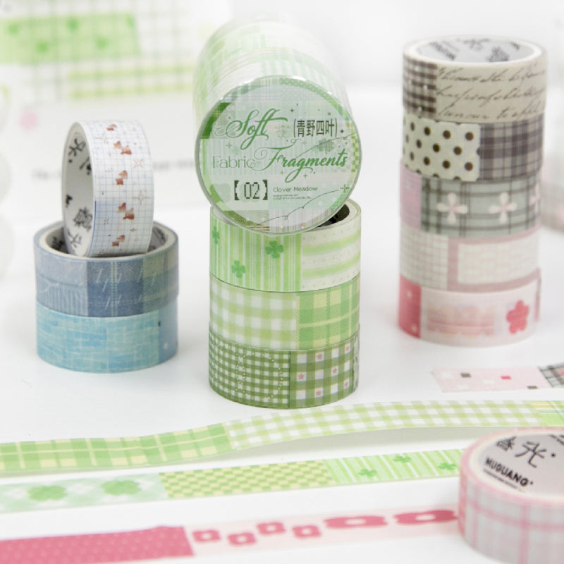 Fabric Fragment Series Washi Tape Set for journaling, scrapbooking and collage
