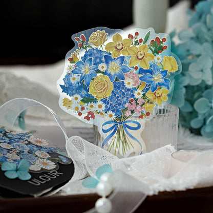 Floral Notes Story Series Sticker featuring floral designs for journaling, scrapbooking and collage