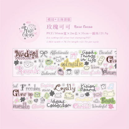 Rolling Characters Series Die Cutting Silver Stamping PET Tape