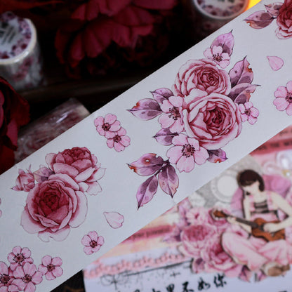 The beauty of flowers Die-Cutting Washi Tape - Sample 100cm