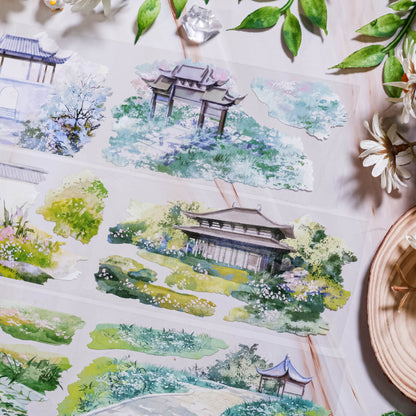 Whole Roll 6.5cm*5m On the Road in Spring PET Tape featuring spring designs for journaling, scrapbooking and collage