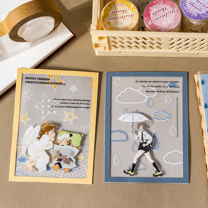 White Mist Weaving Shadows Series Die Cutting PET Tape