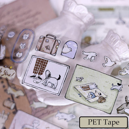 Whole Roll 5.5cm*6m Friend Diary Die Cutting Washi/PET/Fog PET Tape