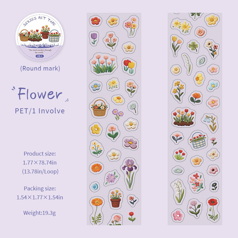 Journey of the Wind Series Die Cutting PET Tape