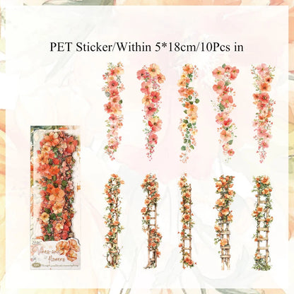 Vines lead flowers Sticker