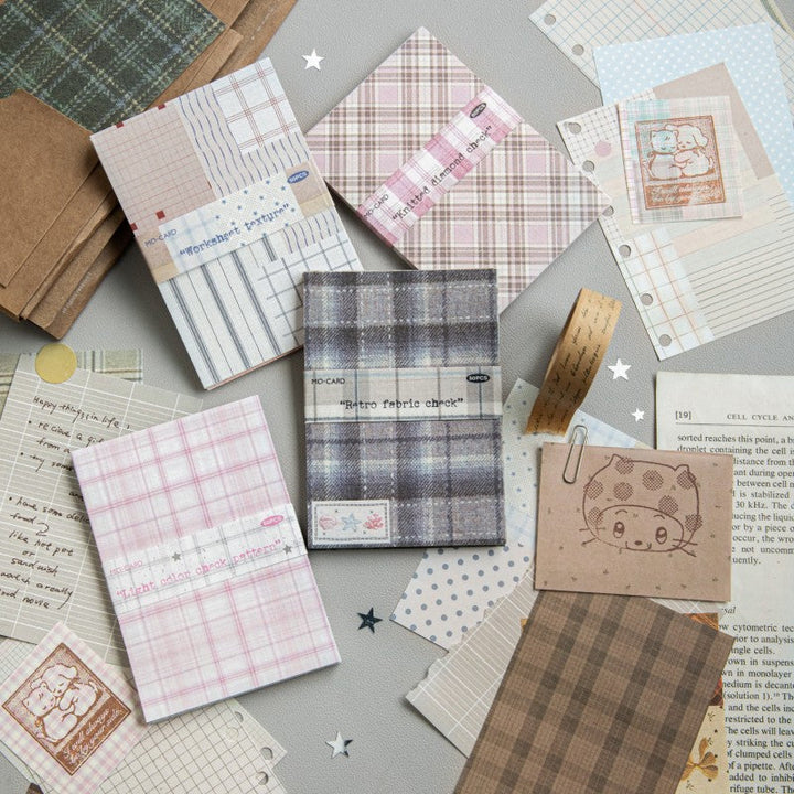 Plaid Market Material Paper