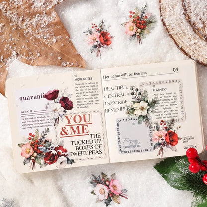 Winter Rose Flutter Sticker Pack