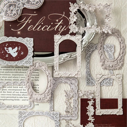 Crochet Floral Letter Relief Sticker Pack