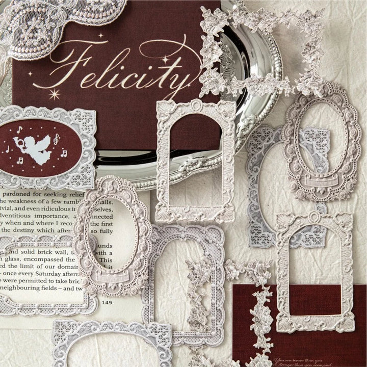 Crochet Floral Letter Relief Sticker Pack