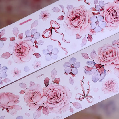 Mint Green Vintage Floral PET & Washi Tape