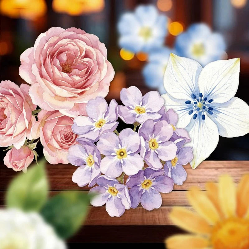 Vintage Floral Notes Sticker Pack