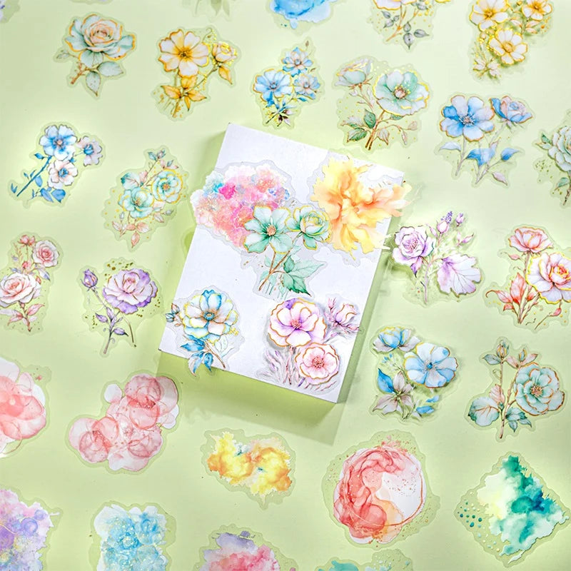 Gilded Floral PET Sticker Tape