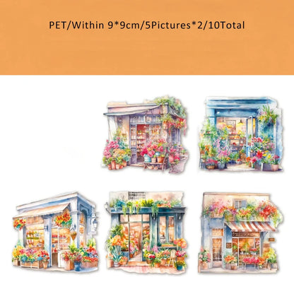 There is a flower shop Sticker