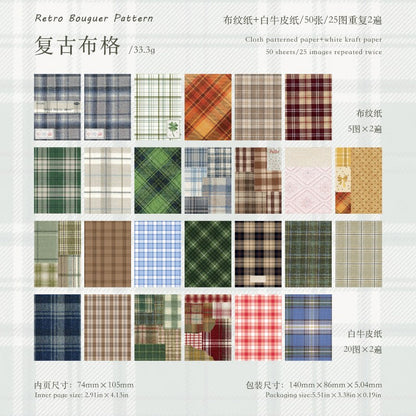 Plaid Market Material Paper