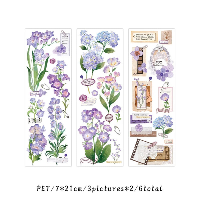 Floral Letter Sticker Sheet – Aesthetic Alphabet Journaling & Scrapbook Sticker