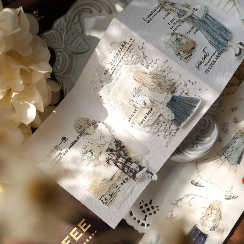 Floral Maiden Character PET & Washi Tape