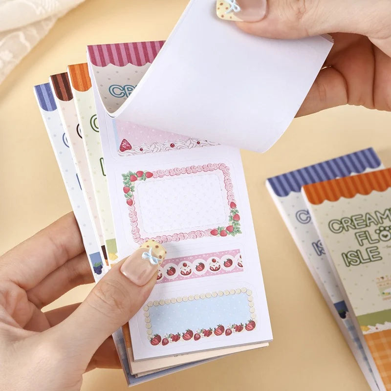 Creamy Flower Isle Die-Cut Sticker Book