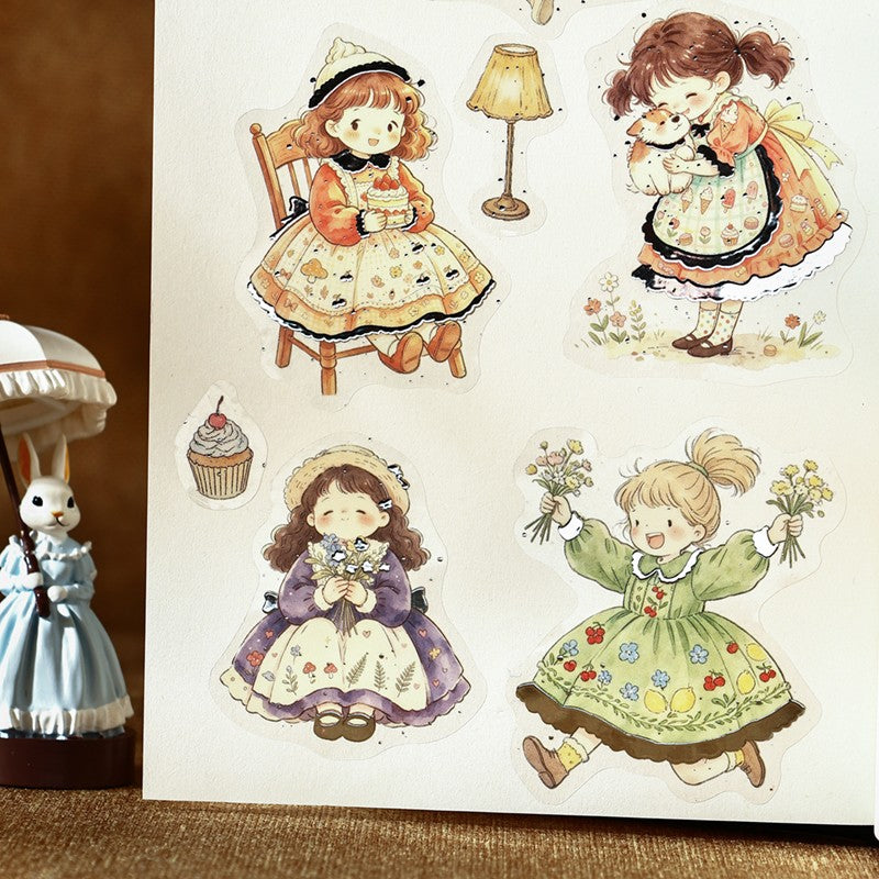 Girl In Fairy TaleSeries Sticker Book featuring fairy, tale, and girl designs for journaling, scrapbooking and collage