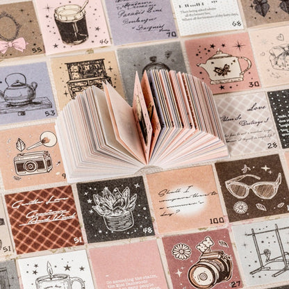 Exquisite Girl 100 Days Punch Card Scrapbook Paper 100Pcs Material Paper