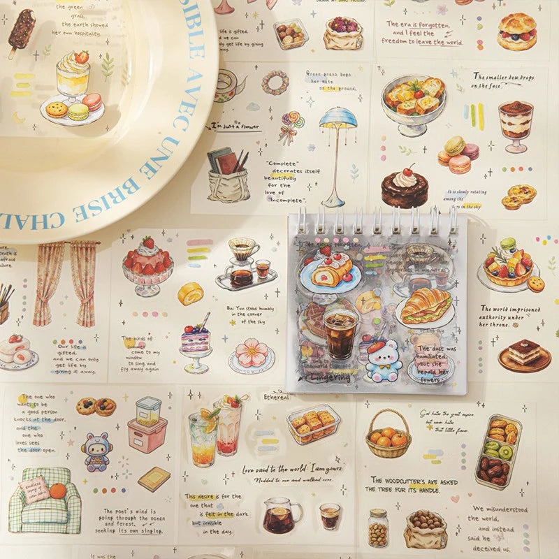 Flowers & Poetry of Life PET Coil Sticker Book