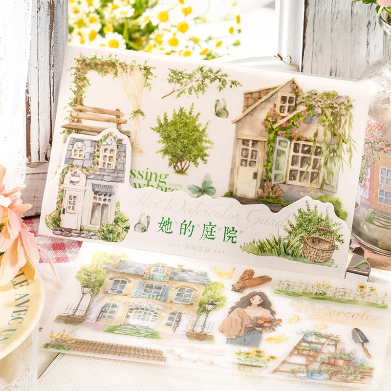 Vintage Garden Transfer Sticker Set