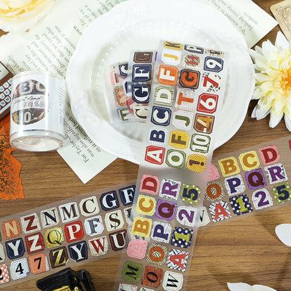 Alphabet Land Die Cutting Fog PET Tape for journaling, scrapbooking and collage