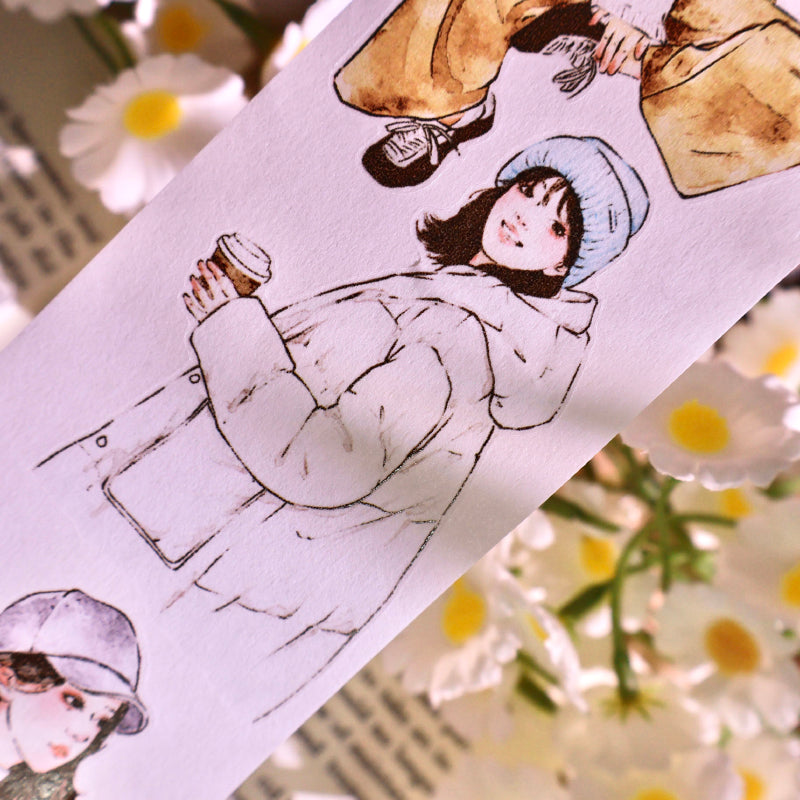 Whole Roll 5.5cm*5m Winter Love Song Die Cutting Washi/PET Tape for journaling, scrapbooking and collage