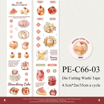 Weekend Coffee Club Series Die Cutting Washi Tape