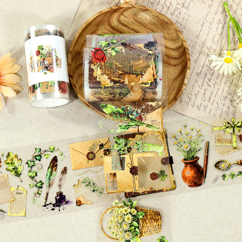 Summer Letter PET Tape featuring summer, and letter designs for journaling, scrapbooking and collage