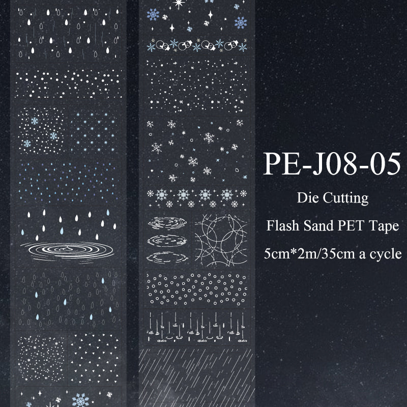 Dot Mark Series Die Cutting Flash Sand PET Tape