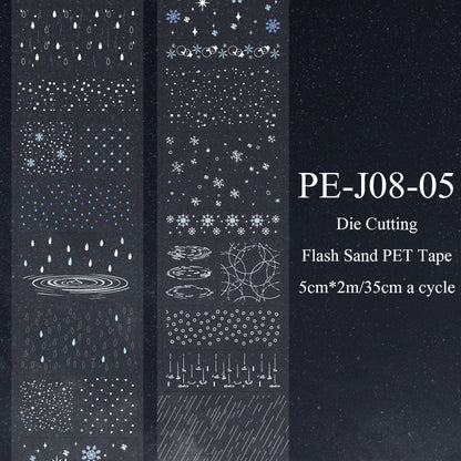 Dot Mark Series Die Cutting Flash Sand PET Tape