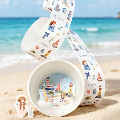 Travel Through Time Series Die Cutting Self-adhesive Tape for journaling, scrapbooking and collage