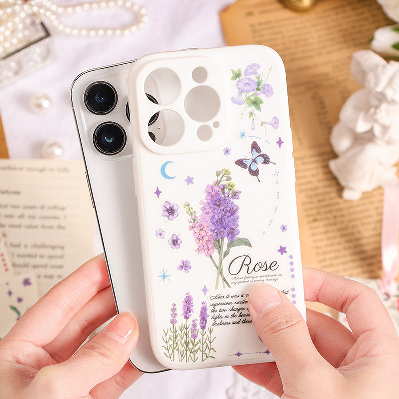 Butterfly light and flower shadow Sticker