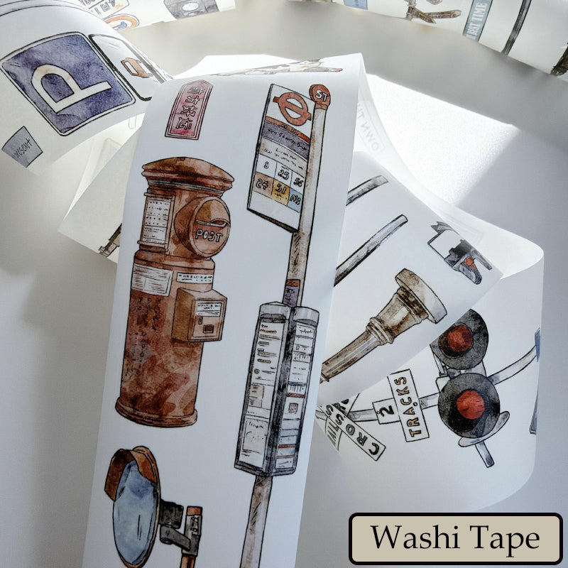 Whole Roll 5cm*10m Road Sign Die Cutting Washi/PET/Fog PET Tape